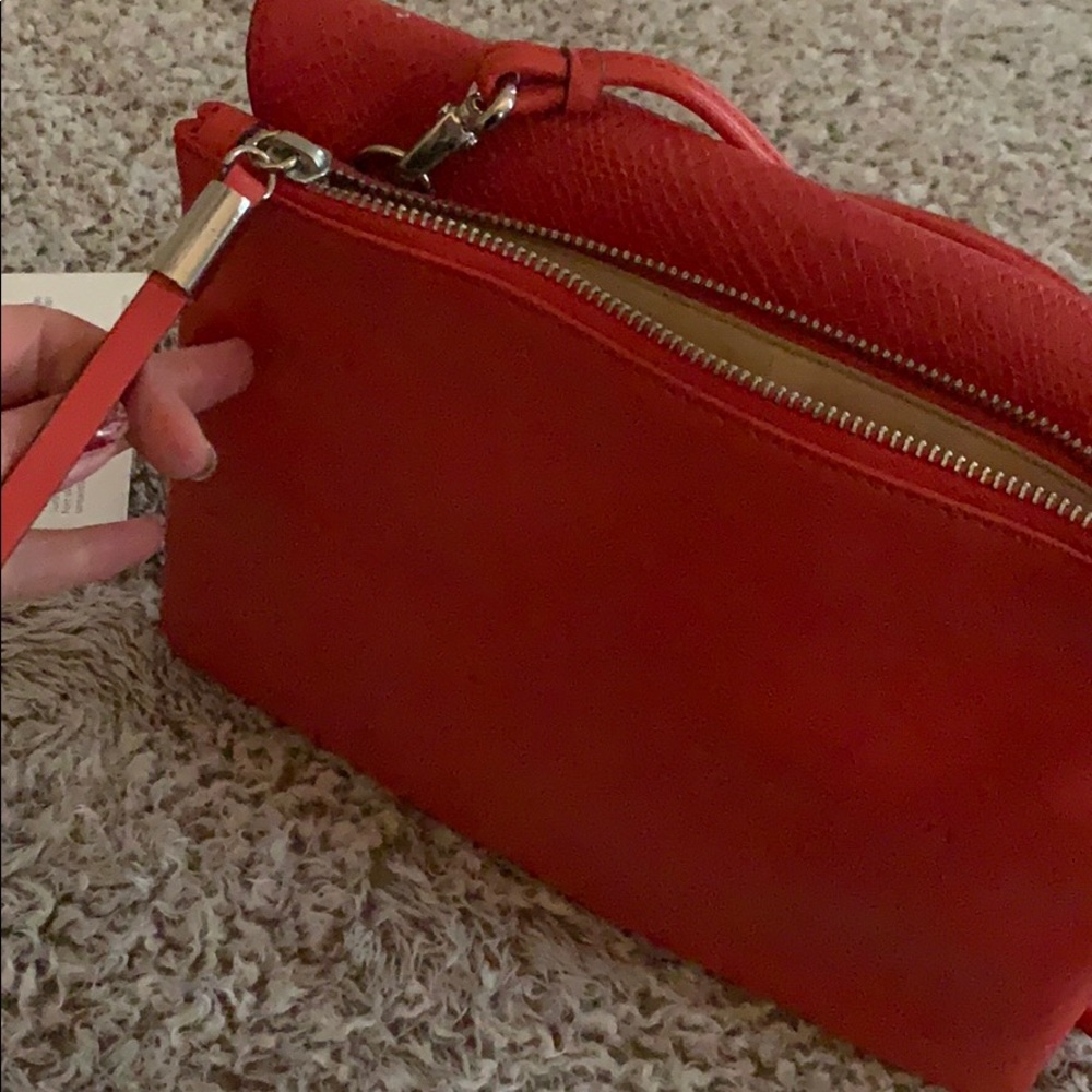 Banana Republic Red Leather Clutch - Picture 2 of 8